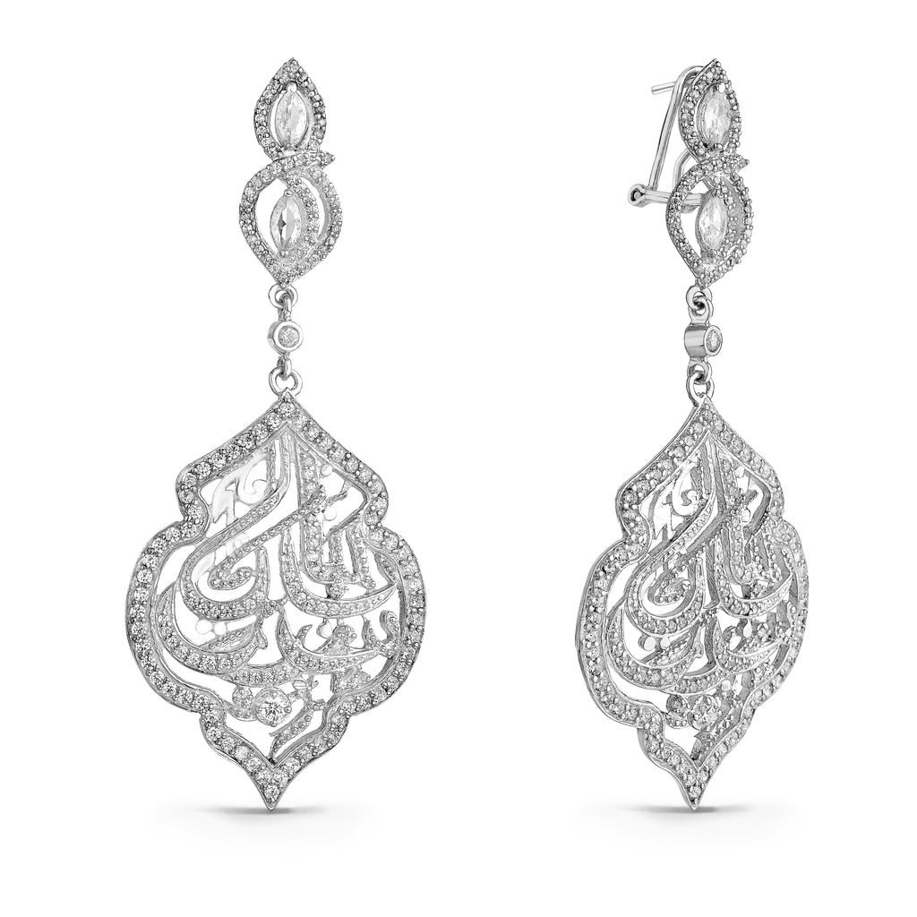 Amana Fidelity | Sterling Silver Zirconia Luxury Earrings