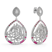 Lama The Glow Earrings – Sterling Silver & Ruby Jewelry