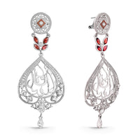 Surūr The Pleasure | Sterling Silver Garnet Luxury Earrings
