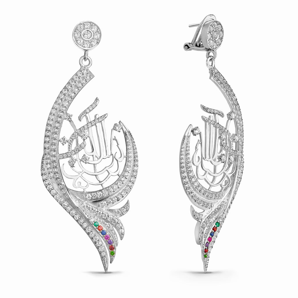Bahja The Joy Earrings – Sterling Silver & Multicolor Stones