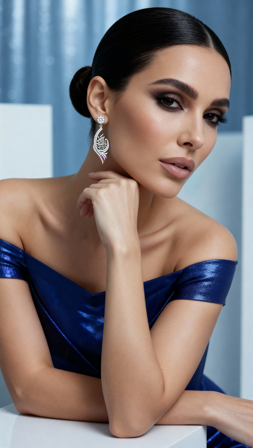 Bahja The Joy Earrings – Sterling Silver & Multicolor Stones